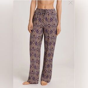 NWT Hanro Sleep and Lounge Soft Woven Pants Amethyst Damask Pajama — Size S